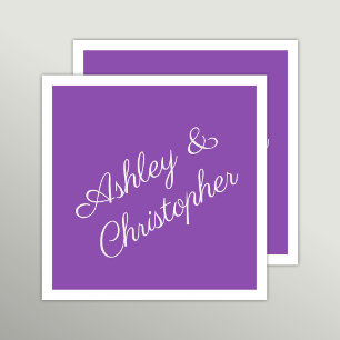 Lila Wildblume Cocktail Party Serviette