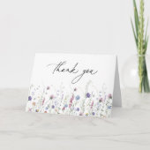 Lila Wildblume Dankeschön Karte (Vorderseite)