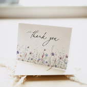 Lila Wildblume Dankeschön Karte