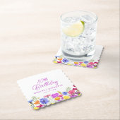 lila Wildblume der 80. Geburtstagspartei Untersetzer (Vor Ort)