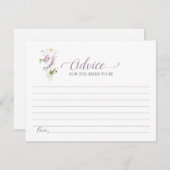 Lila Wildblume der Karte (Vorne/Hinten)