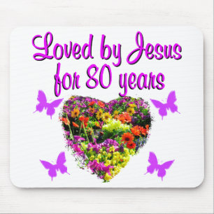 LILA WILDBLUME, DIE JESUS 80 JAHRE LIEBT MOUSEPAD
