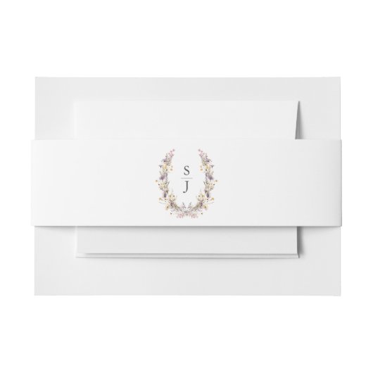 Lila Wildblume Einladungsbanderole (Vorderseite Beispiel)