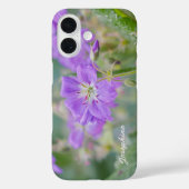 Lila Wildblume Foto Geranium Blume mit Namen Case-Mate iPhone Hülle (Rückseite)