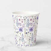 Lila Wildblume Frühjahrspalette Pappbecher (Rechts)