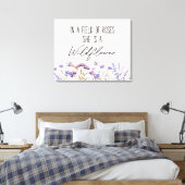 Lila Wildblume für Wasserfarben - Angebot horizont Leinwanddruck (Insitu (Schlafzimmer))