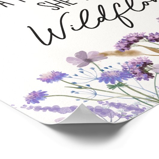 Lila Wildblume für Wasserfarben - Angebot horizont Poster (Ecke)