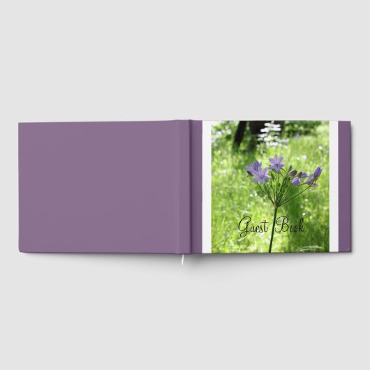 Lila Wildblume Gästebuch (Voll)
