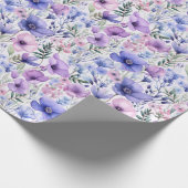 Lila Wildblume Geschenkpapier (Ecke)