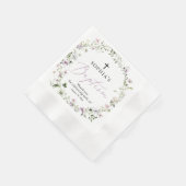 Lila Wildblume Girl Taufpapier Napkin Serviette (Ecke)