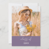 Lila Wildblume Graduation Party Boho Einladung (Rückseite)