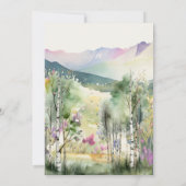 Lila Wildblume Hochzeit Einladung (Rückseite)