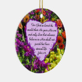 LILA WILDBLUME JOHN 3:16 KERAMIKORNAMENT (Rechts)