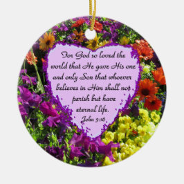 LILA WILDBLUME JOHN 3:16 KERAMIKORNAMENT