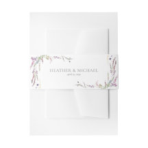 Lila Wildblume Kalligraphie Hochzeit