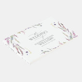 Lila Wildblume Kalligraphie Hochzeit Gästebuch (Ecke)