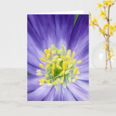 Lila Wildblume Karte (Gelbe Blume)