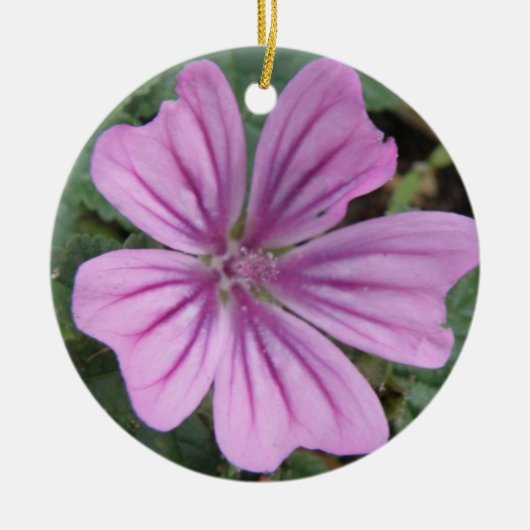 Lila Wildblume Keramikornament (Vorne)