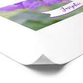 Lila Wildblume Kid's Custom Foto und Name Poster (Ecke)