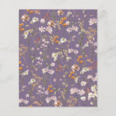 Lila Wildblume Kinderdusche Danke Karte (Hinten)