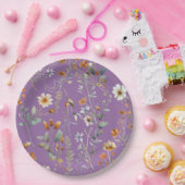 Lila Wildblume moderne Teller (Party)