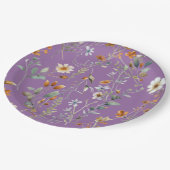 Lila Wildblume moderne Teller (Schrägansicht)