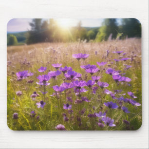 Lila Wildblume Mousepad