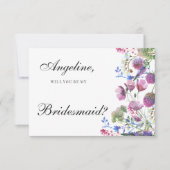 Lila Wildblume Pink Lavendel Sommer Braumaid Einladung (Vorderseite)