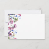 Lila Wildblume Pink Lavendel Sommer Braumaid Einladung (Rückseite)