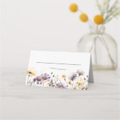 Lila Wildblume Platzkarte (Vorderseite)