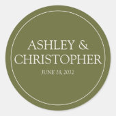 Lila Wildblume Runder Aufkleber (Vorderseite)