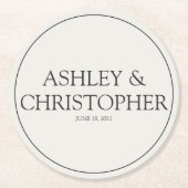 Lila Wildblume Runder Pappuntersetzer (Vorderseite)