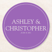 Lila Wildblume Runder Pappuntersetzer (Vorderseite)