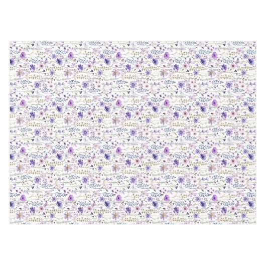Lila Wildblume Schmetterlingsmuster Tablette Tischdecke (Vorderseite (Horizontal))