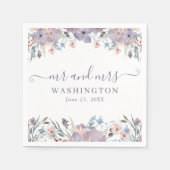 Lila Wildblume Serviette (Vorderseite)