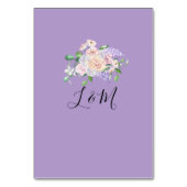 Lila Wildblume Sommerblumenhochzeit Tischnummer (Rückseite)