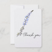 Lila Wildblume Vielen Dank Dankeskarte (Vorderseite)