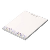 Lila Wildblume Wasserfarbe Wiese Notizblock (Rotiert)