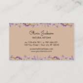 Lila Wildblume Wasserfarbe Wiese Visitenkarte (Rückseite)