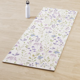 Lila Wildblumen-Aquarell-Yogamatte Yogamatte