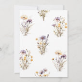 Lila Wildblumen Babys im Blütendusche Einladung (Rückseite)