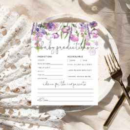 Lila Wildblumen Babyvoraussagen