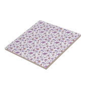 Lila Wildblumen-Botanikmuster-Design Fliese (Seite)