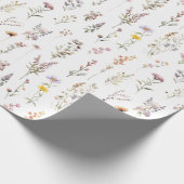 Lila Wildblumen Brautparty Boho Floral Geschenkpapier (Ecke)