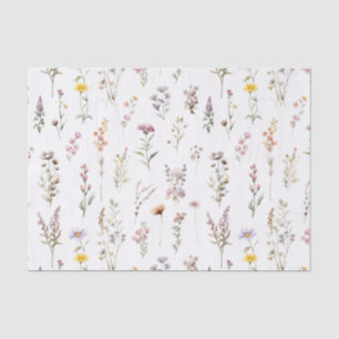 Lila Wildblumen Brautparty Boho Floral Seidenpapier