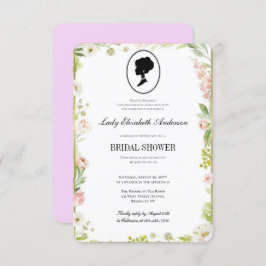Lila Wildblumen Bridgerton Brautparty Einladung