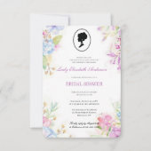 Lila Wildblumen Bridgerton Brautparty Einladung (Vorderseite)