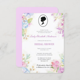 Lila Wildblumen Bridgerton Brautparty Einladung
