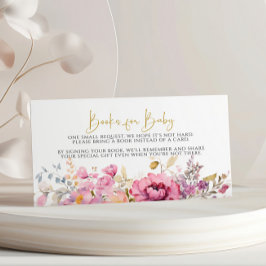 Lila Wildblumen Bücher für die Kinderkarte Begleitkarte