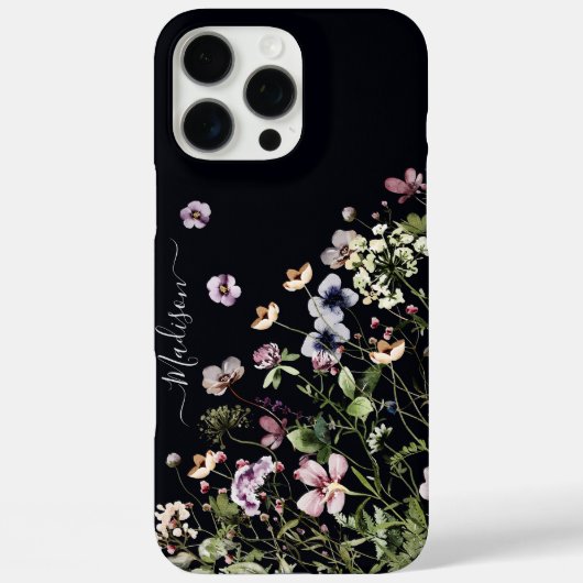 Lila Wildblumen Case-Mate iPhone Hülle (Rückseite)